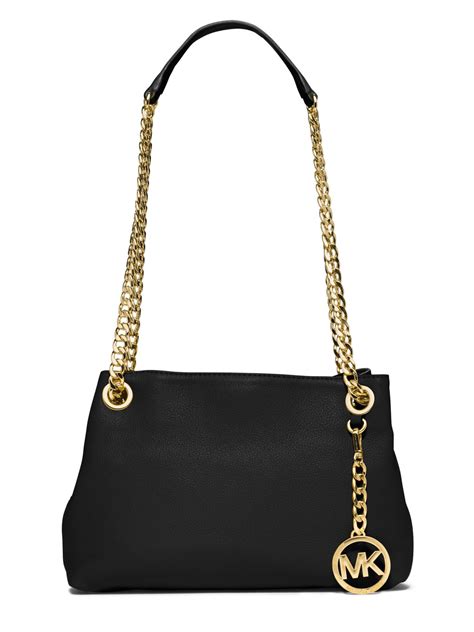 black michael kors crossbody with chain|black crossbody purse michael kors.